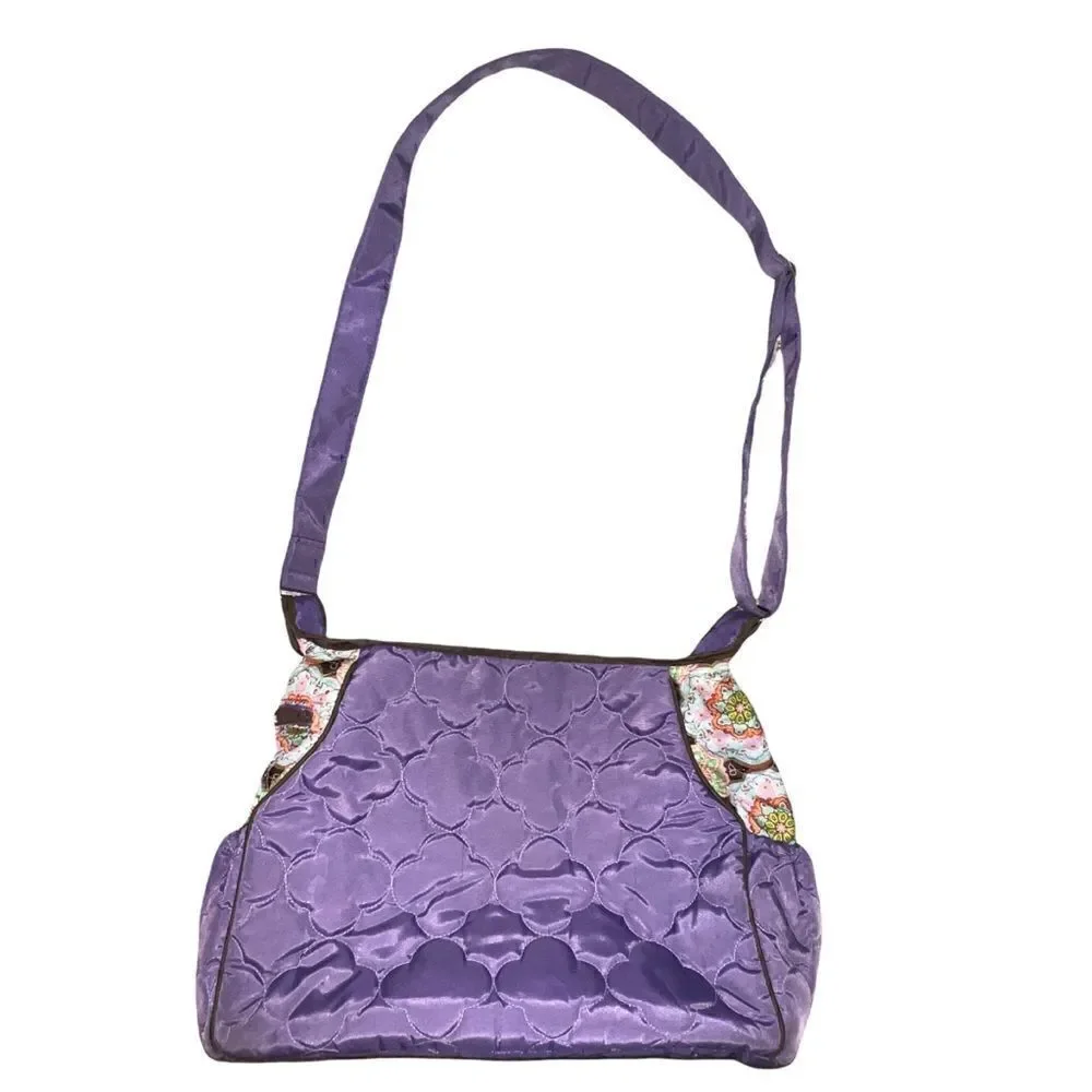 Cinda B Casablanca Purple Baby Diaper Bag EUC